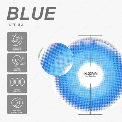 Cosplay Nebula AZUL 14,0 mm 1 par | 1 año