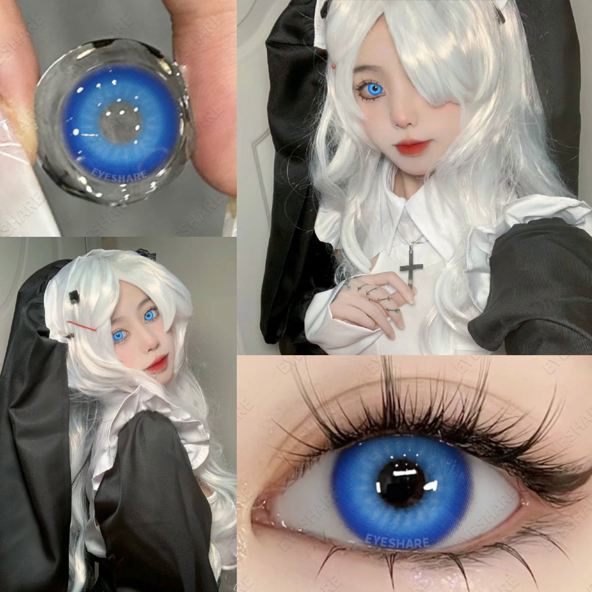 Cosplay Nebula AZUL 14,0 mm 1 par | 1 año