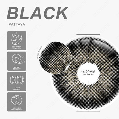 Pattaya Black 14,2 mm 1 par | 1 año