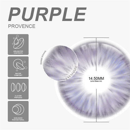 Provence Purple 14.5mm 1 Pair | 1 Year