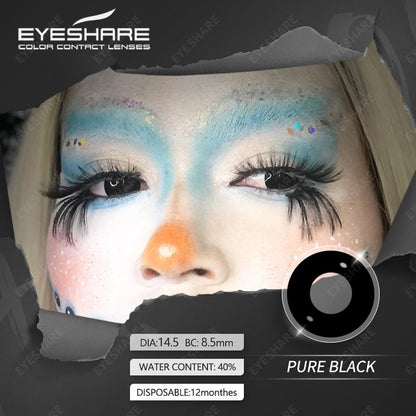 Cosplay Pure Black 14,5 mm 1 par | 1 año