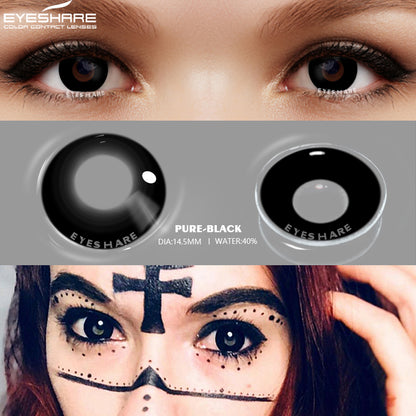 Cosplay Pure Black 14,5 mm 1 par | 1 año
