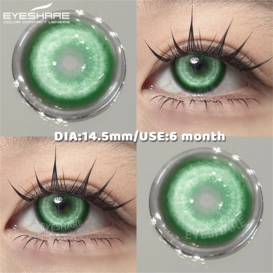 Cosplay Rhine Green 14.5mm 1 Pair | 6 Months