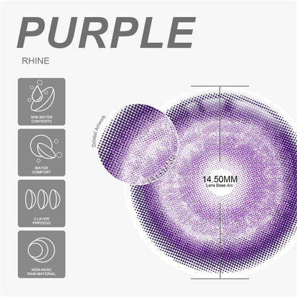 Cosplay Rhine Purple 14.5mm 1 Pair | 6 Months