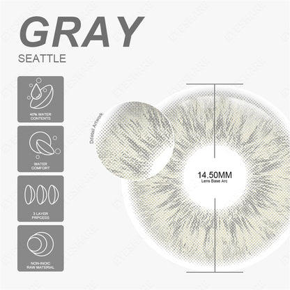 Seattle Gray 14,5 mm, 1 par | 1 año