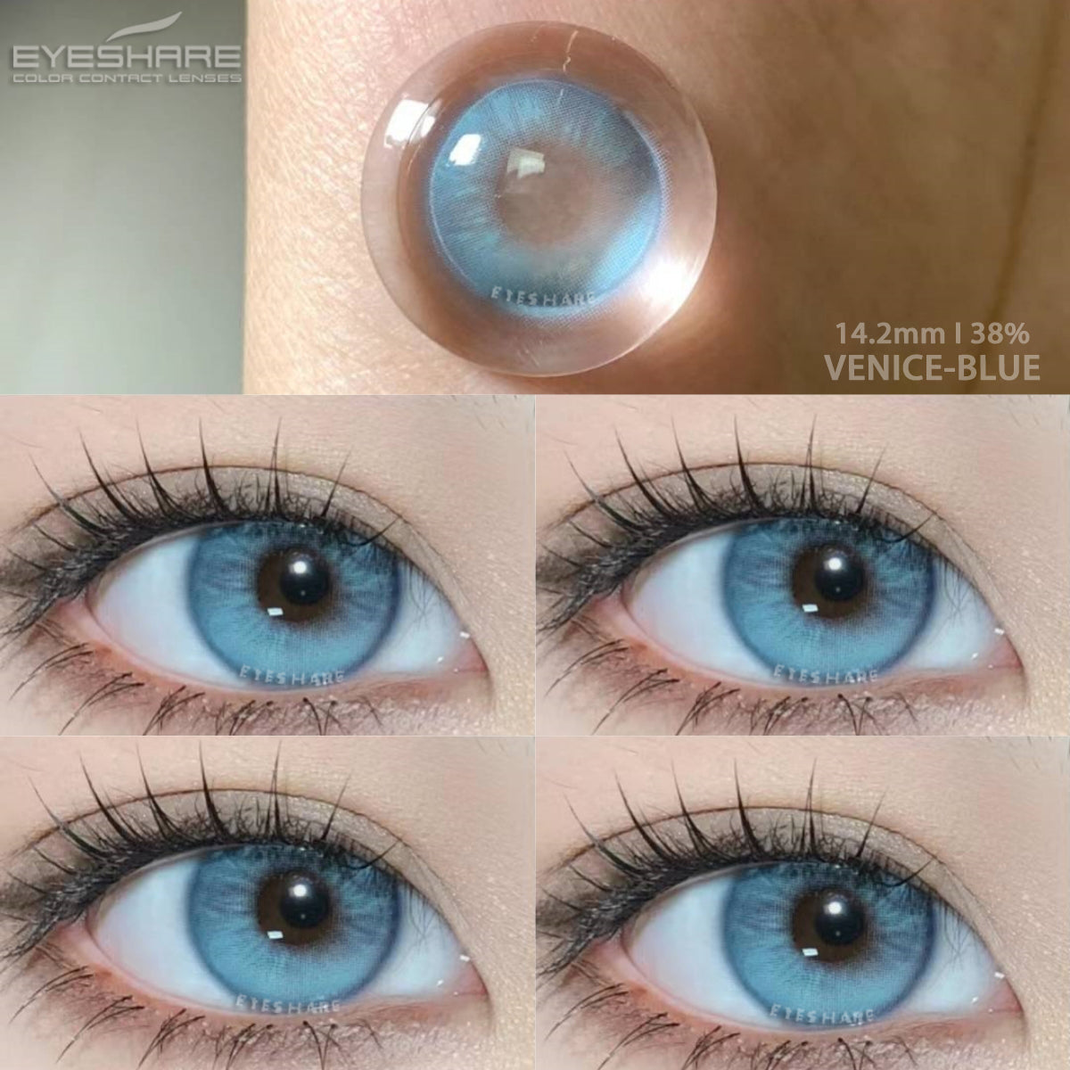 Azul Venecia 14,2 mm 1 par | 1 año