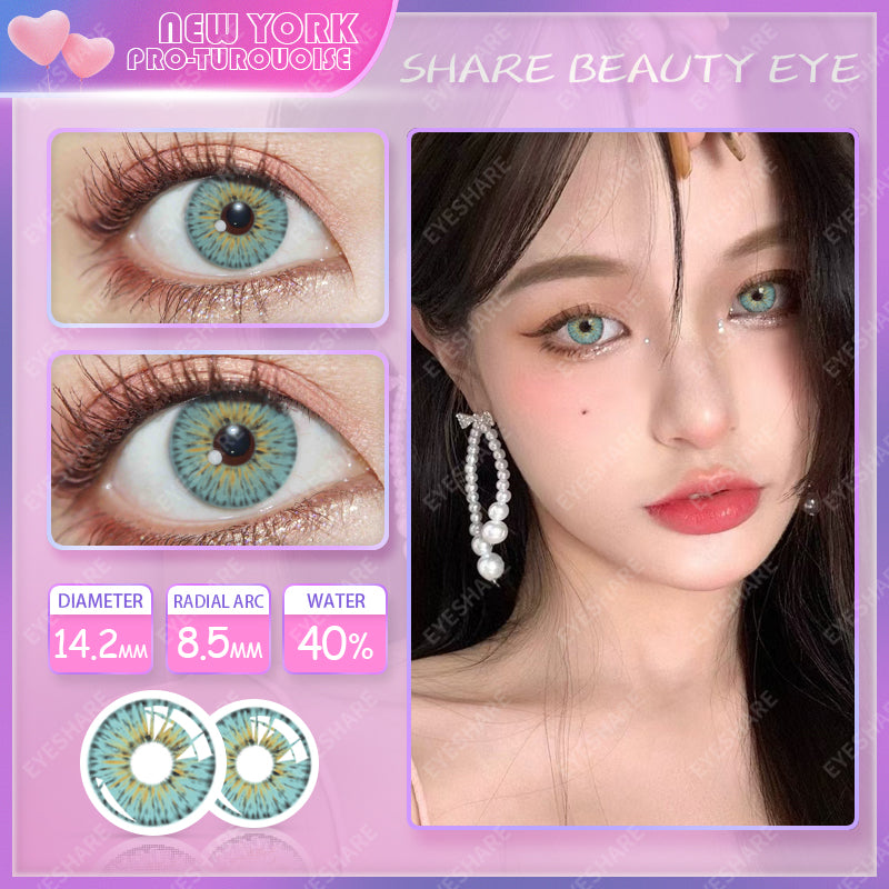 NewYork Turquoise 14,2 mm 1 par | 1 año