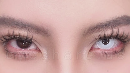 Cosplay Pure White 14.5mm 1 Pair | 1 Year