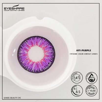 Cosplay AYY Purple 14.5mm 1 Pair | 1 Year