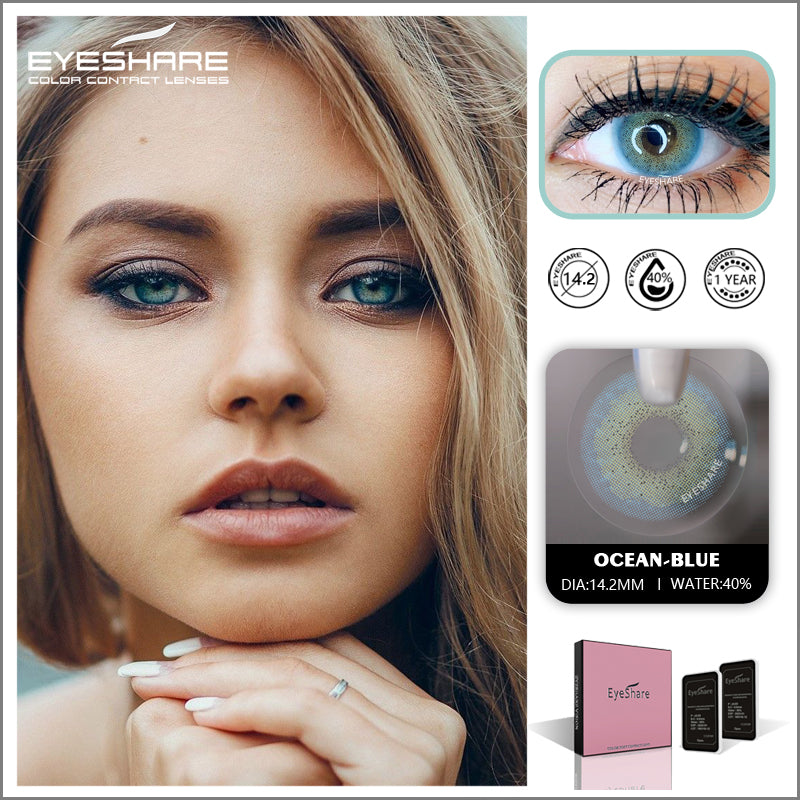 Ocean Blue 14.2mm 1 Pair | 1 Year