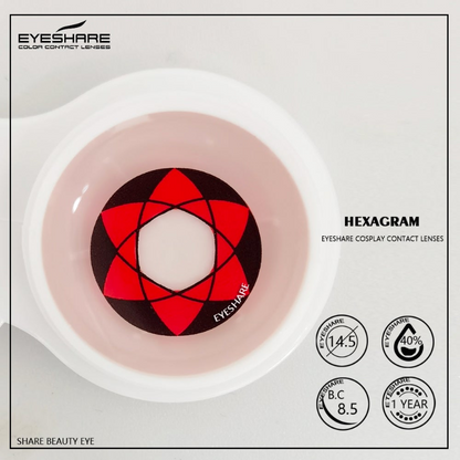 Cosplay HEXAGRAM 14,5 mm 1 par | 1 año