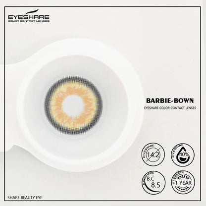 Barbie Brown 14.2mm 1 Pair | 1 Year