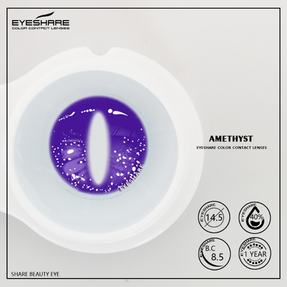 Cosplay Amethyst 14.5mm 1 Pair | 1 Year