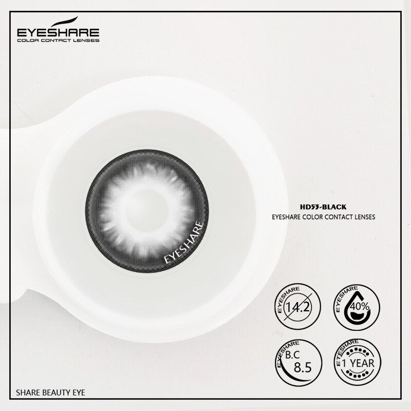 Cosplay HD53 Black 14.2mm 1 Pair | 1 Year