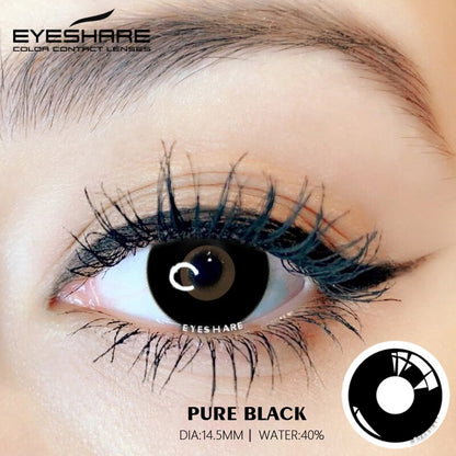 Cosplay Pure Black 14,5 mm 1 par | 1 año