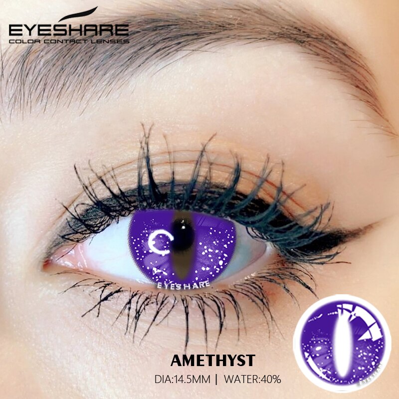 EYESHARE Cosplay Color Contact Lenses Amethyst 14.5mm 1 Pair | 1