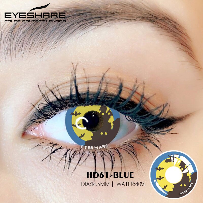 Cosplay HD61 Azul 14,5 mm 1 par | 1 año